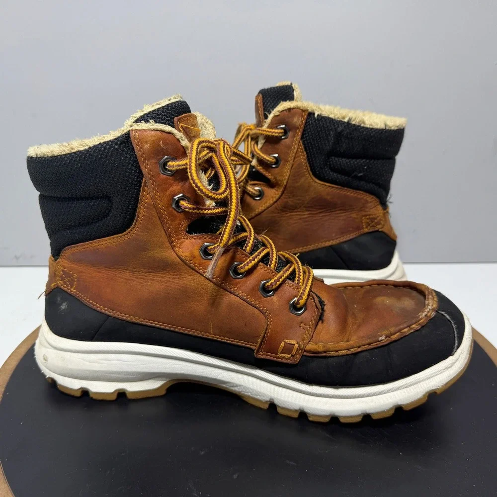 Helly Hansen Garibaldi V3 Boots Men 11 Leather Faux Fur Brown Black Hiking